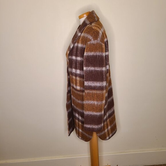 EDC (Esprit) Recycled Plaid Wool Jacket - Medium NWT - Picture 7 of 11